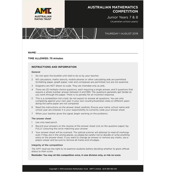 AMC 2019 Junior