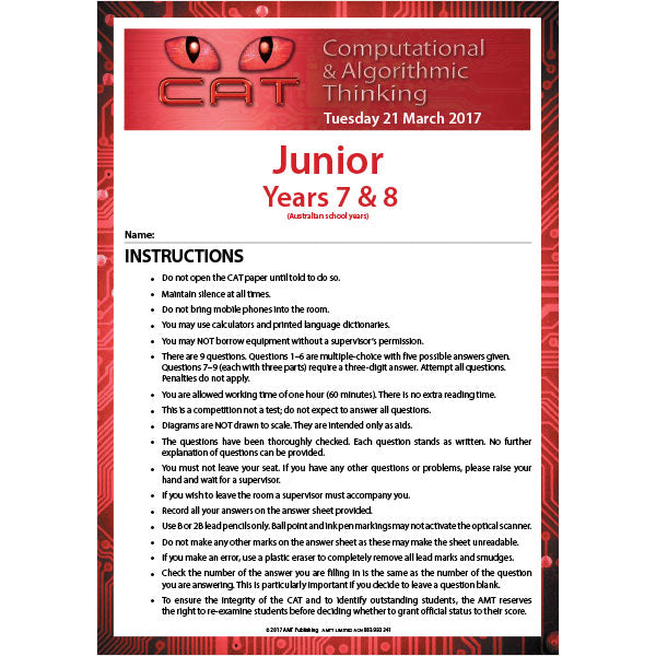 CAT 2017 Junior