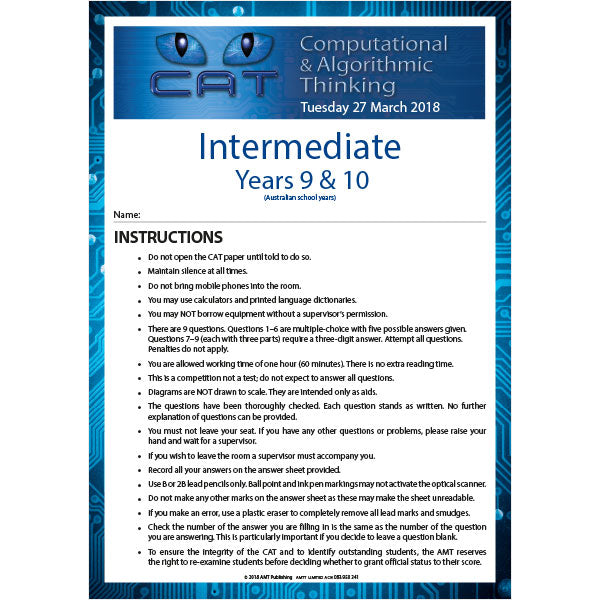 CAT 2018 Intermediate