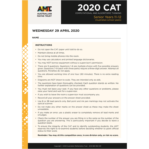 CAT 2020 Senior