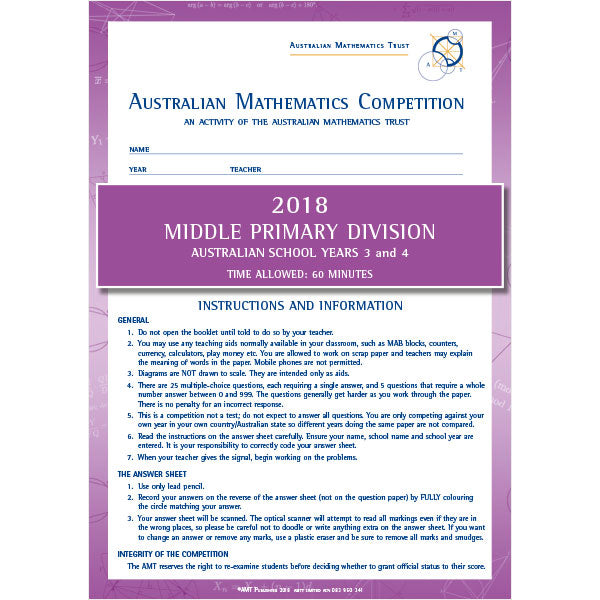 AMC 2018 Middle Primary