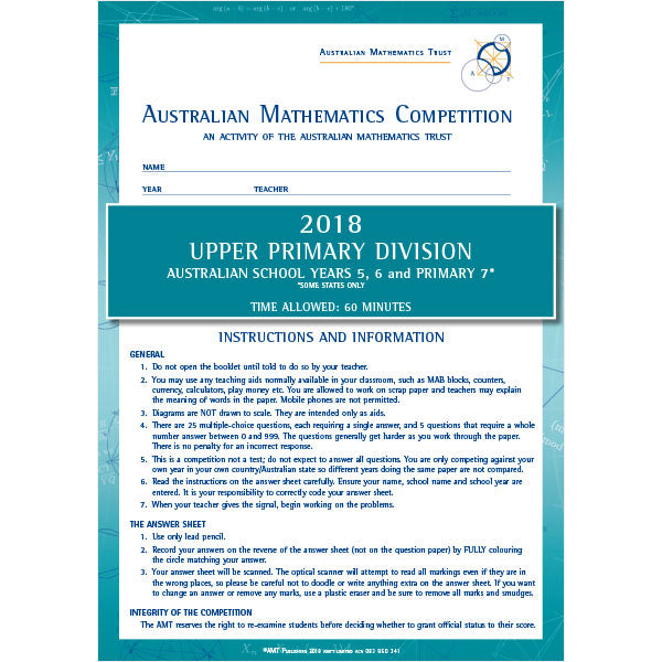 AMC Past papers: PDF – Australian Maths Trust