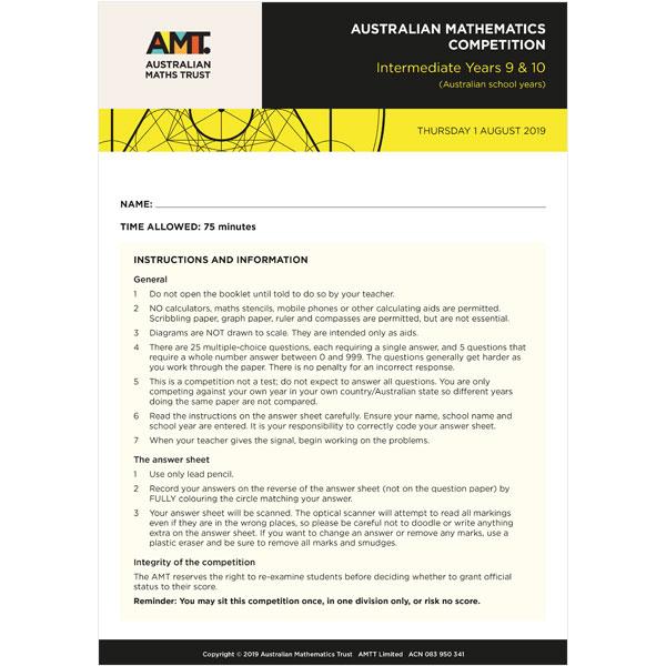 AMC 2019 Intermediate