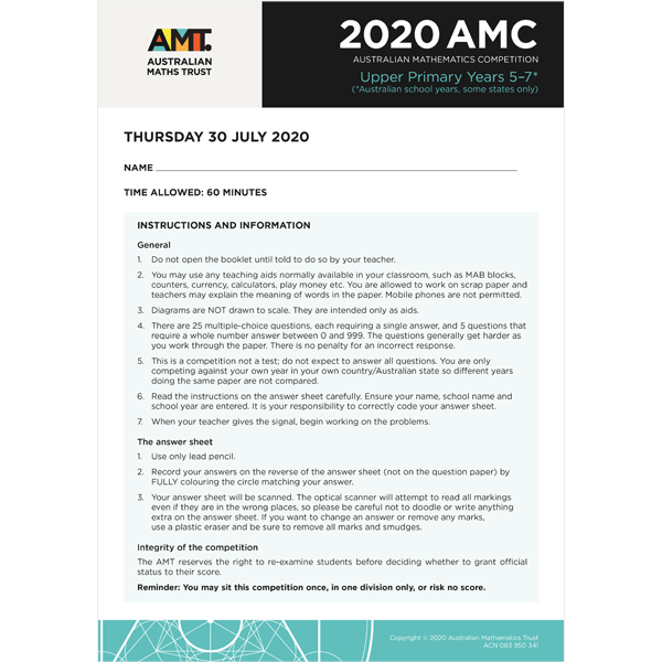 AMC 2020 Upper Primary