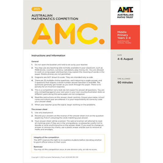 AMC Past papers: PDF