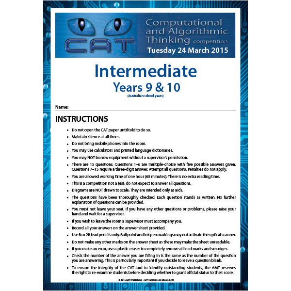 CAT 2015 Intermediate
