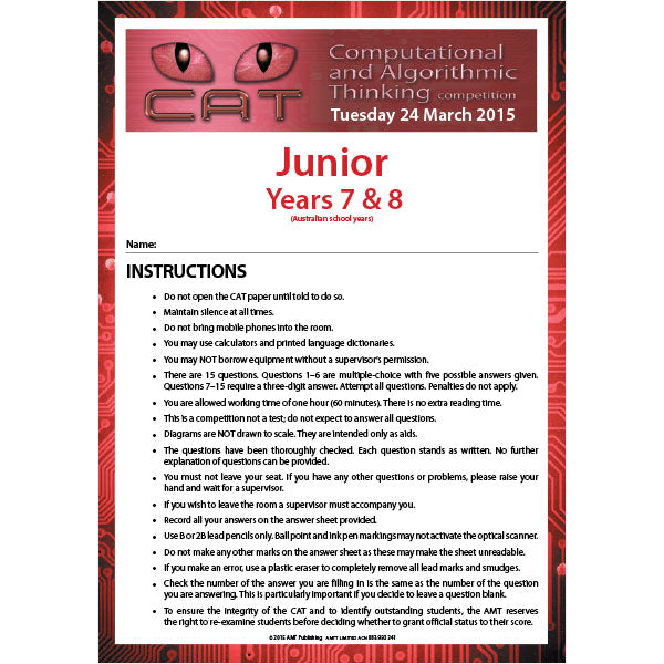 CAT 2015 Junior