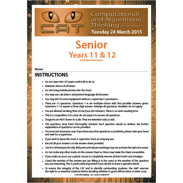 CAT 2015 Senior