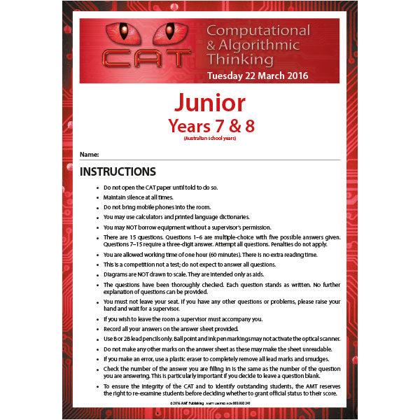 CAT 2016 Junior