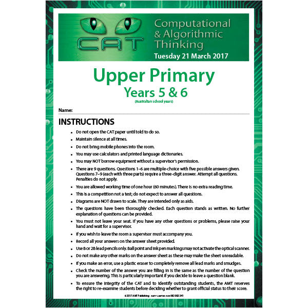 CAT 2017 Upper Primary