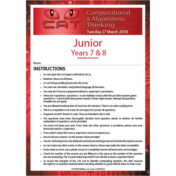 CAT 2018 Junior