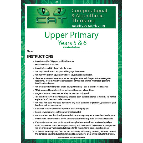 CAT 2018 Upper Primary
