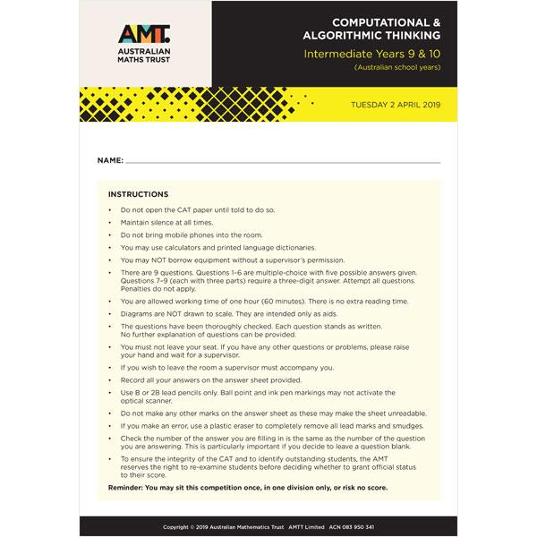 CAT 2019 Intermediate