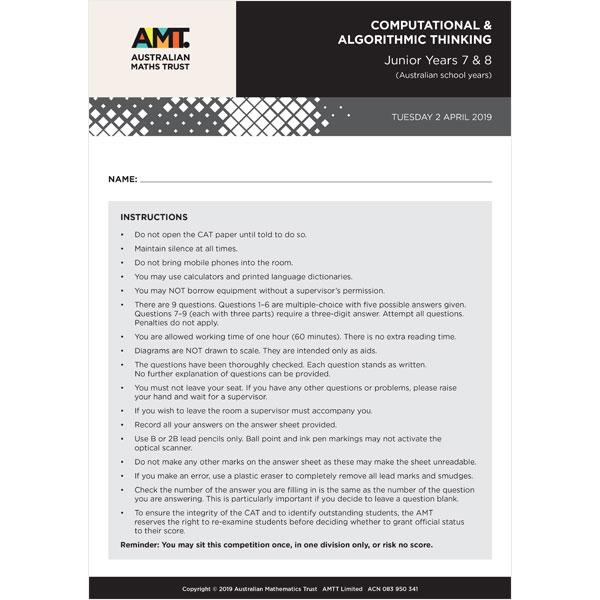 CAT 2019 Junior