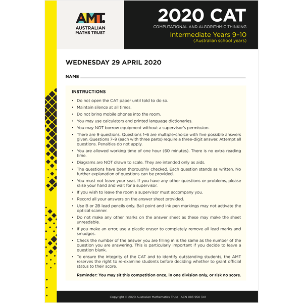 CAT 2020 Intermediate